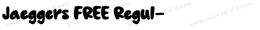 Jaeggers FREE Regul字体转换